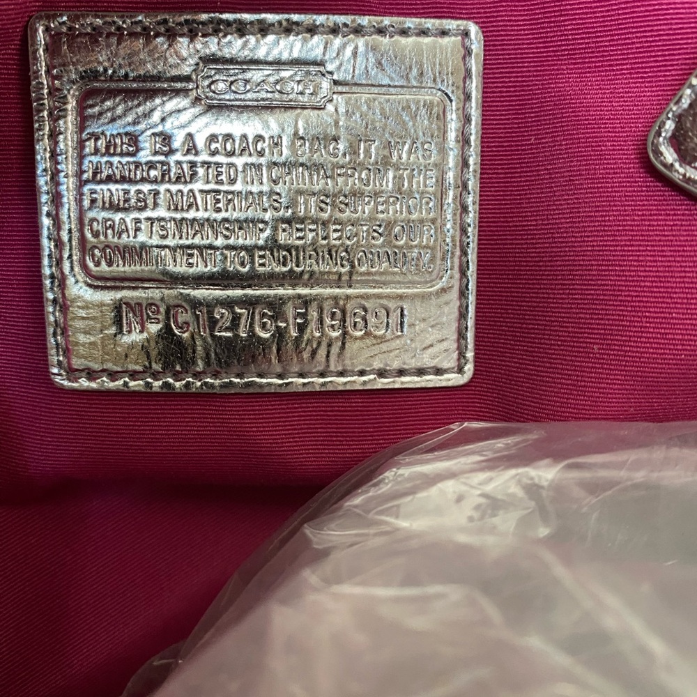 Coach Poppy Signature Denim/Silver Backpack - Picture 11 of 11
